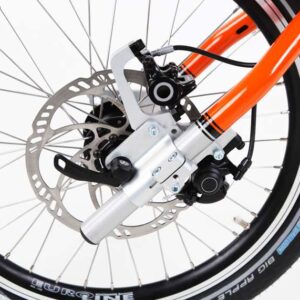 Freno a disco e leva a rilascio rapido per la rimozione della ruota