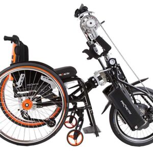SPEEDY 4all Ergo in combinazione con la handbike NJ1 e-assistant elettroassistita