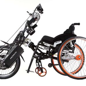 SPEEDY 4all Ergo in combinazione con la handbike NJ1 e-assistant elettroassistita