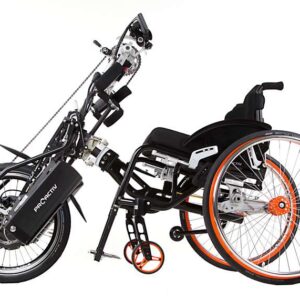 NJ1 e-assistant con sistema di azionamento Neodrives in combinazione con la Speedy 4all Ergo (ruota nel prolungamento dell'interasse)