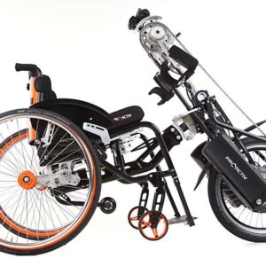 NJ1 e-assistant con sistema di azionamento Neodrives in combinazione con la Speedy 4all Ergo (ruota nel prolungamento dell'interasse)