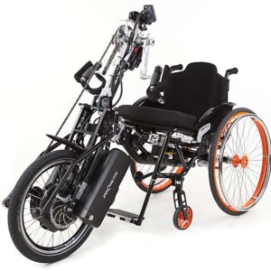 NJ1 e-assistant con sistema di azionamento Neodrives in combinazione con la Speedy 4all Ergo (ruota nel prolungamento dell'interasse)