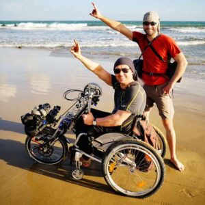 Bicicletta adattiva NJ1 in combinazione con la TRAVELER