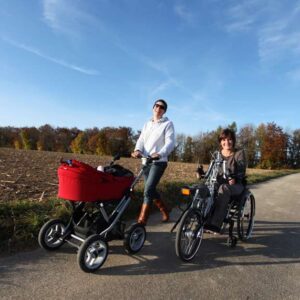 Bicicletta adattiva NJ1 in combinazione con SPEEDY 4all