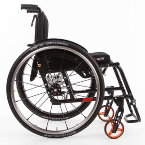 SPEEDY A1 con schienale adattabile (sistema di cinghie) e maniglie di spinta di sicurezza regolabili in altezza