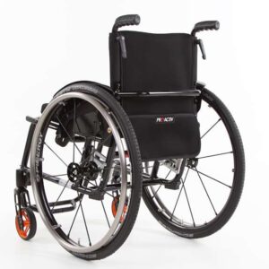 SPEEDY A1 con schienale adattabile (sistema di cinghie) e maniglie di spinta di sicurezza regolabili in altezza