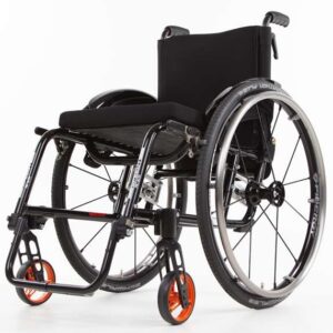 SPEEDY A1 con schienale adattabile (sistema di cinghie) e maniglie di spinta di sicurezza regolabili in altezza