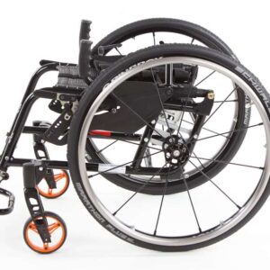 Schienale adattabile con imbottitura (sistema di cinghie) ripiegato