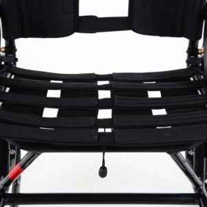 Rivestimento del sedile con sistema di cinghie aperto senza cuscino