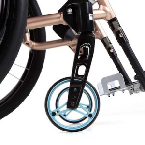 Forcella della ruota sterzante rimovibile tramite l'asse flottante e ruota sterzante con cerchione in alluminio